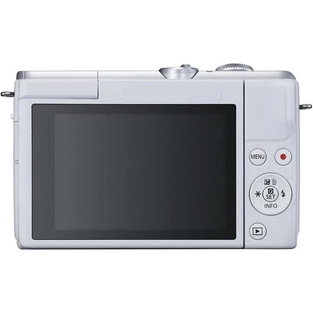 Canon EOS M200 Mirrorless Digital Camera with 15-45mm Lens (White) Kit with Spare Battery + 128GB Memory Card + More