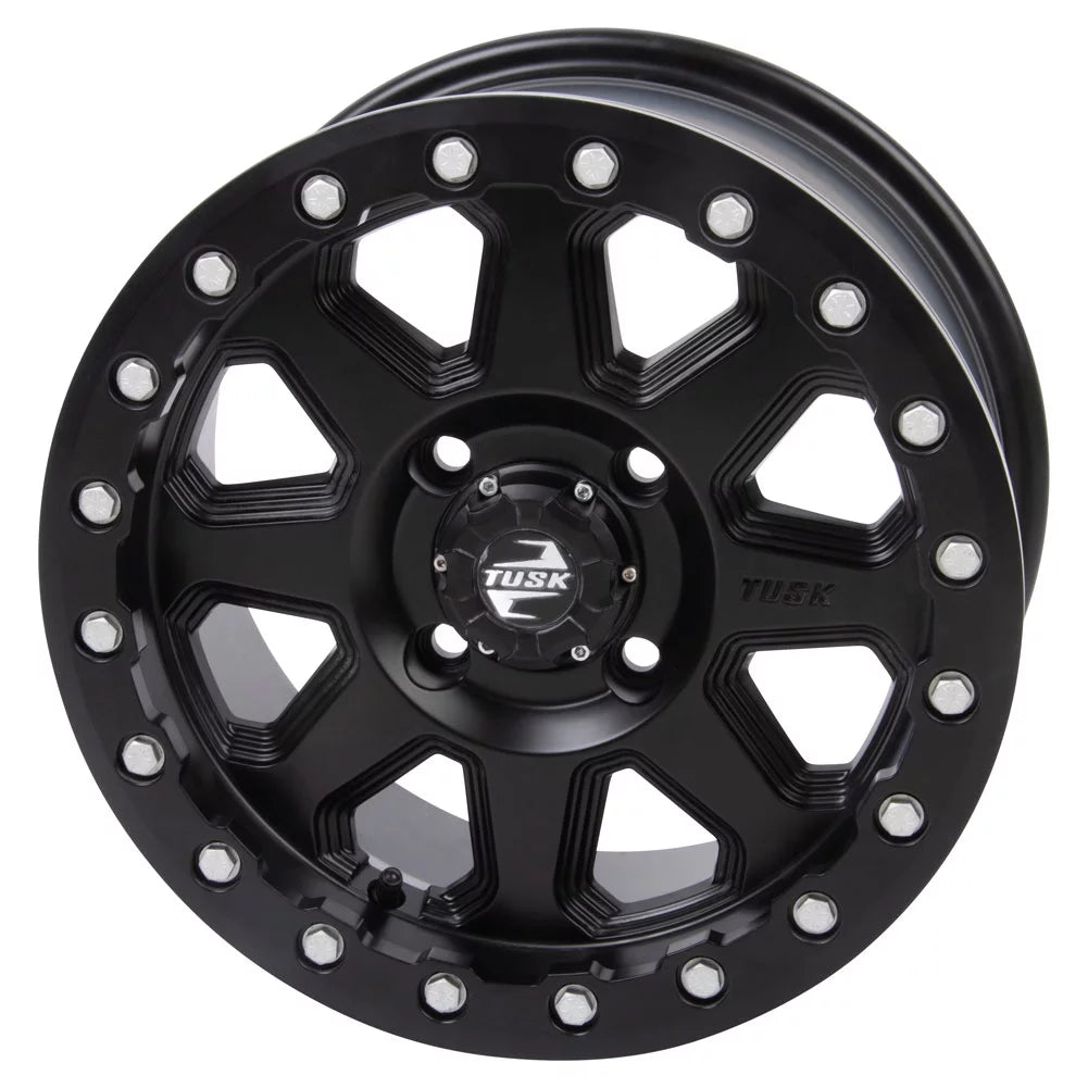 4/156 Tusk Uinta Beadlock Wheel 14x7 4.0 + 3.0 Matte Black For YAMAHA Wolverine RMAX 2 1000 Sport 2022