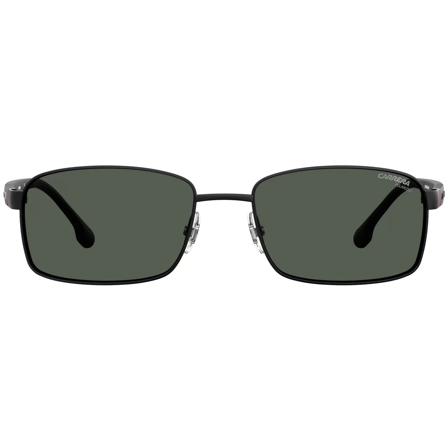 Carrera Men's 8037/S Rectangular Sunglasses, Black/Polarized Gray, 58mm, 18mm
