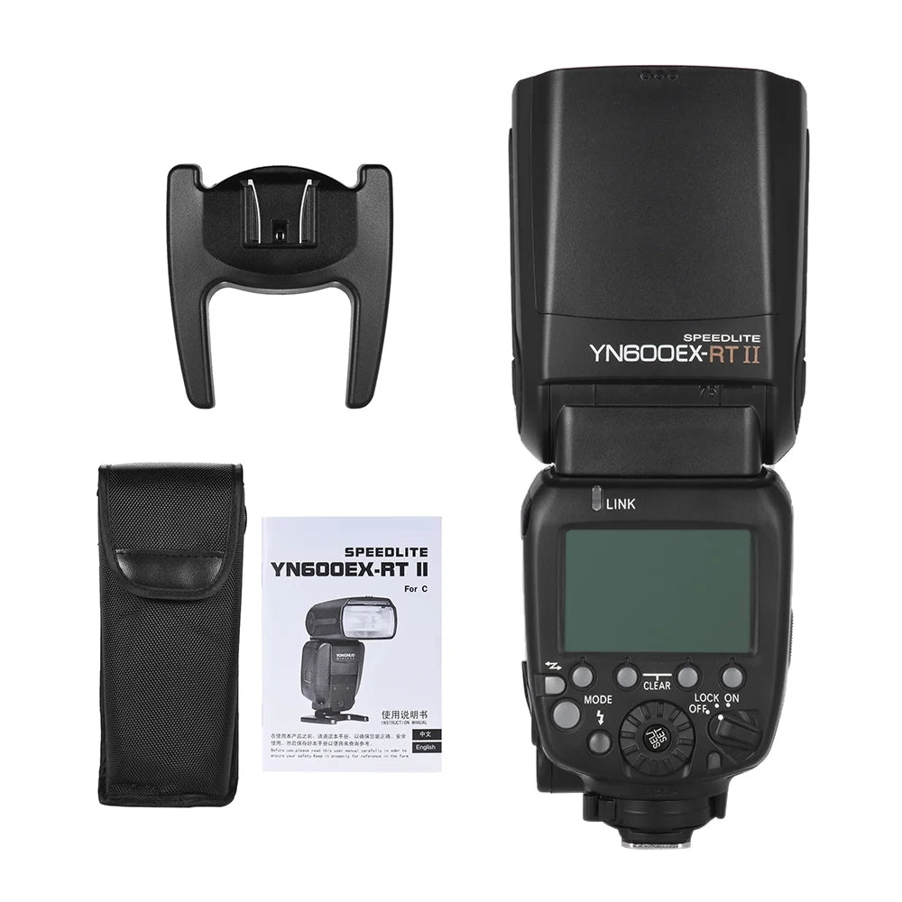 Yongnuo YN600EX-RT II Professional Creative TTL Master Flash Speedlite 2.4G Wireless 18000s HSS GN60 Support Auto/ Manual Zooming as 600EX-RT YN6000 EX RT II