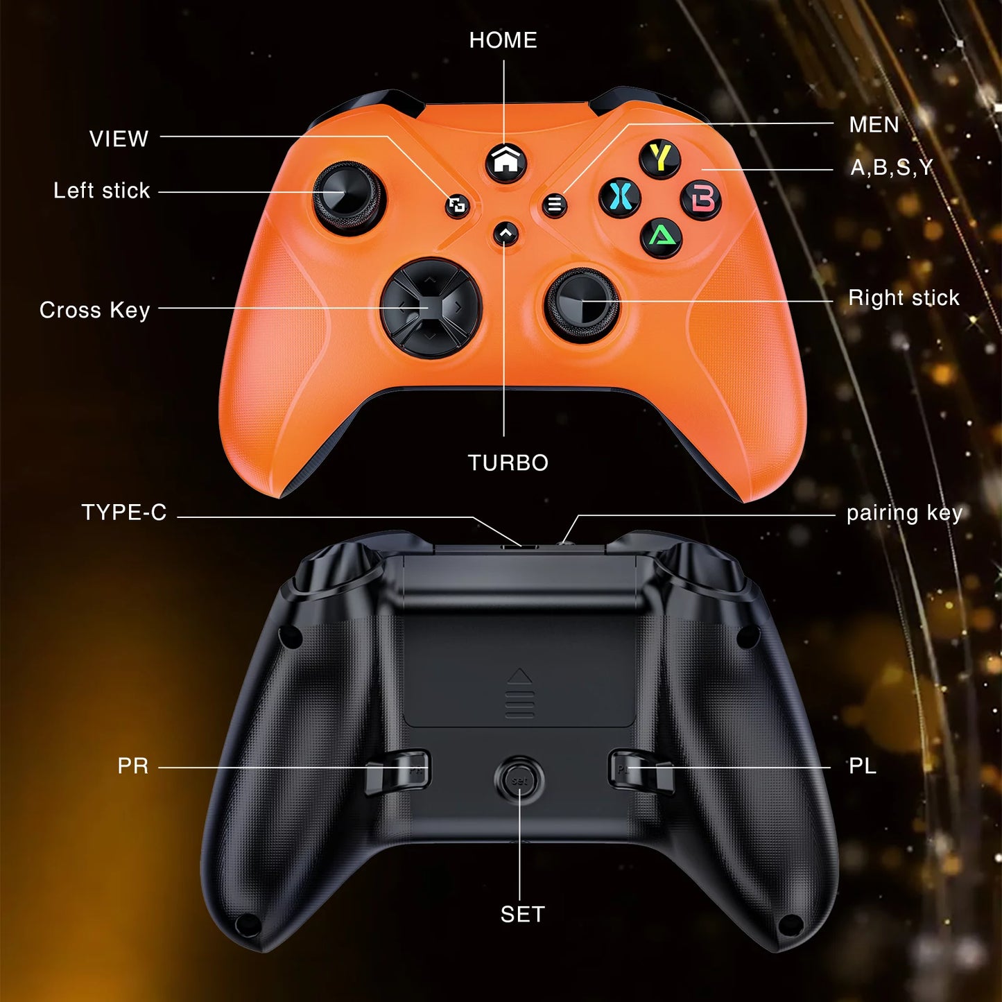 Bonacell Wireless Controller Xbox One, (Watch Video to Update XBOX)Game Controller with Xbox One/Xbox One X/S, Xbox Series S/X Gamepad Support Turbo/3.5mm Headphone Jack/Macro Functions