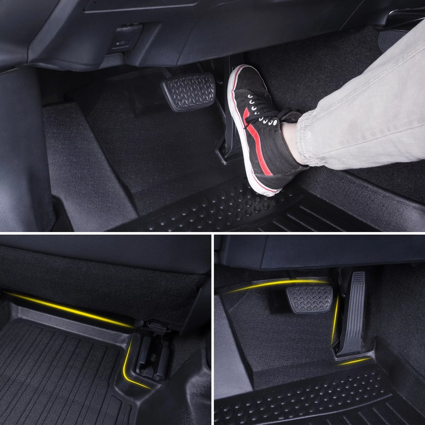 Black Floor Mats Liners Replacement Genesis GV70 2022 2023 Heavy Duty All Protection Front Rear Car Carpet Custom Fit Durable Odorless
