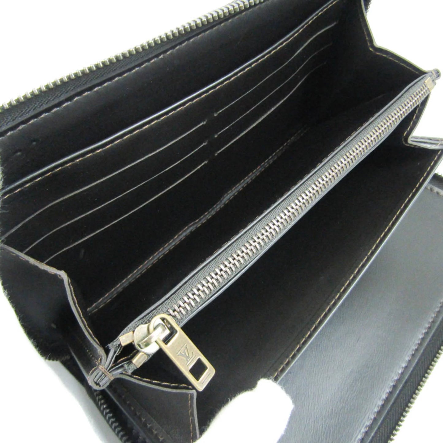 Pre-Owned Louis Vuitton Utah Zippy Organizer M97025 Men's Utah Leather Long Wallet (bi-fold) Coffee (Good)