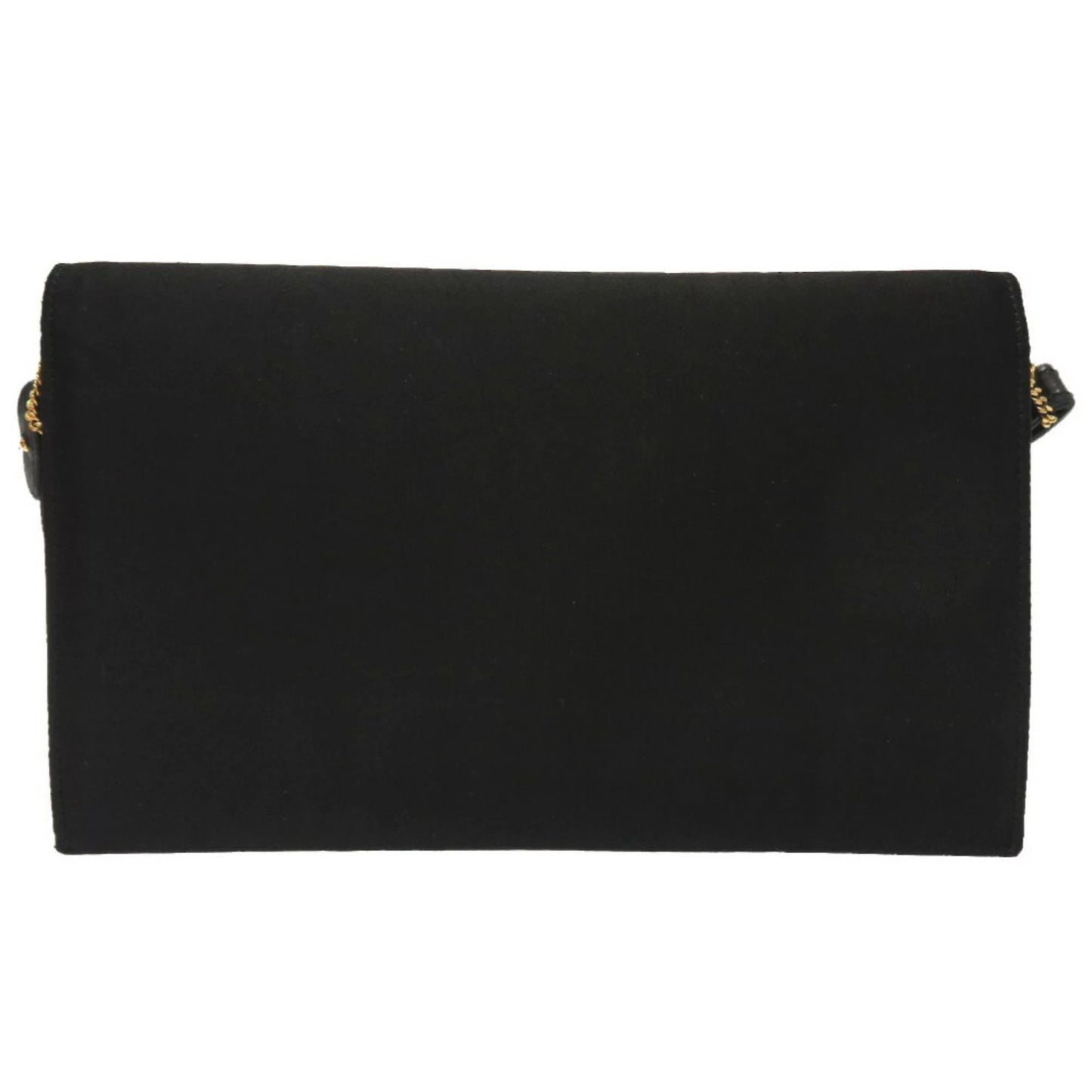 Pre-Owned Hermes Cooktail Satin Black Gold hardware Shoulder Bag 0034 HERMES (Good)