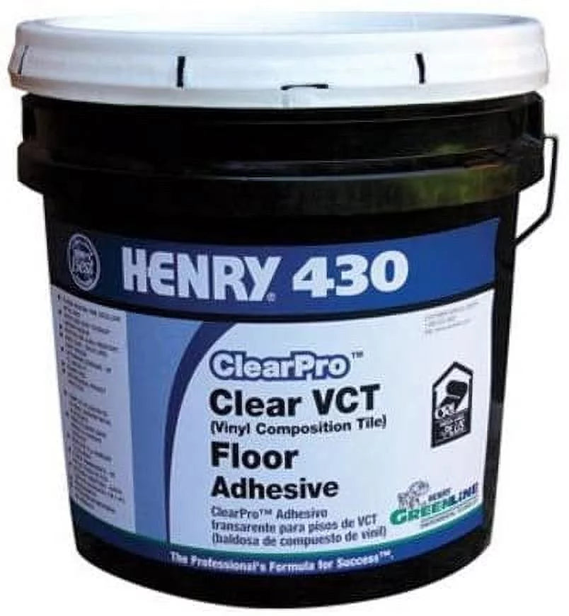 Henry 12102 430 Clearpro Clear Vct Floor Tile Adhesive, 4 Gallon