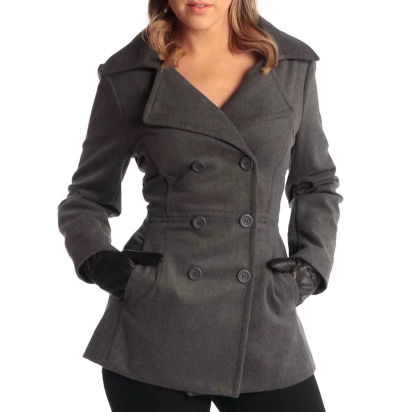 Alpine Swiss Emma Womens Peacoat Jacket Wool Blazer Double Breasted Overcoat New