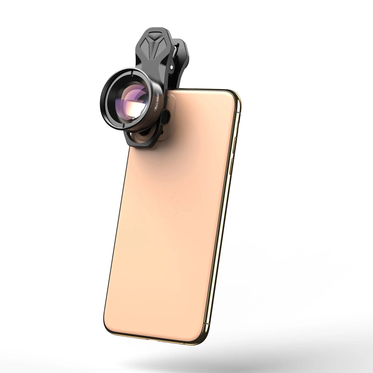 Aluminum Alloy 4K HD Detachable Clip Cellphone Macro Camera Lens 40MM-70MM Shooting Distance Multi-Layer Optical Coated External Lens Accessory