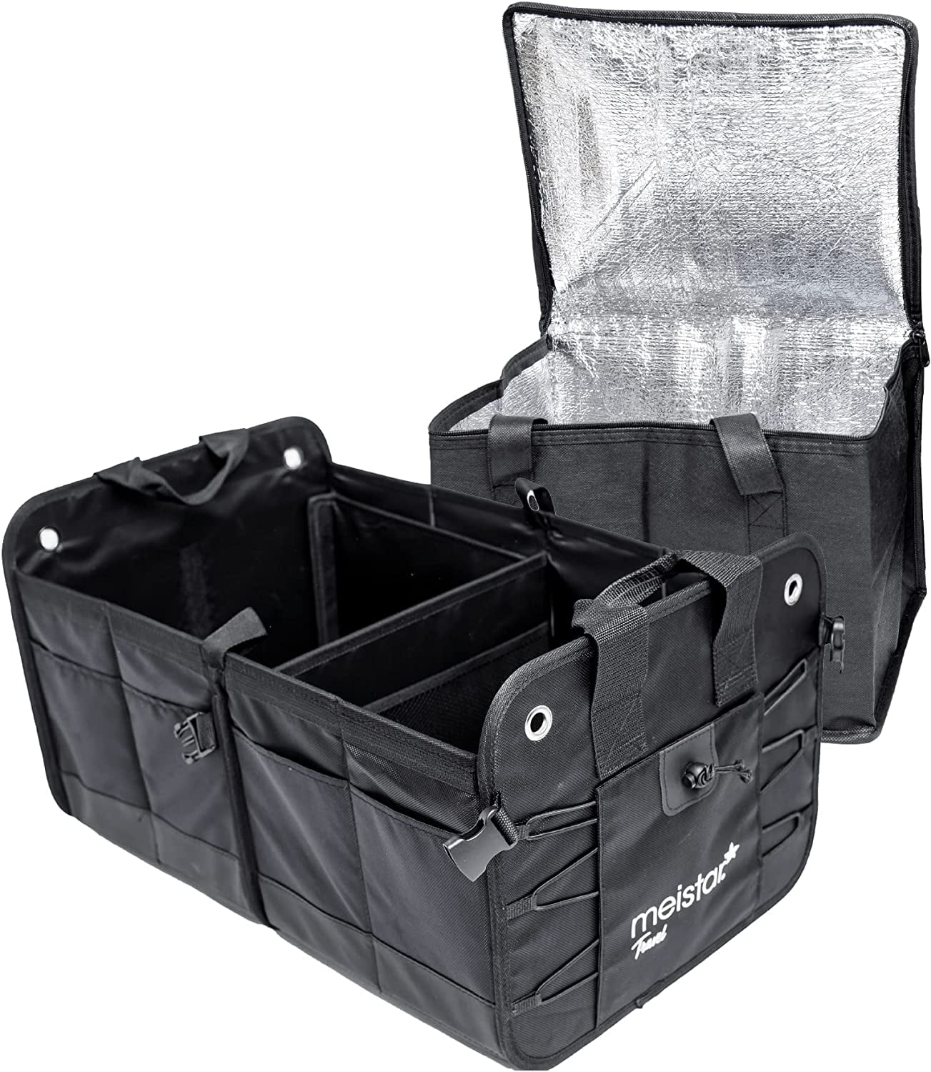 meistar Multi Compartments Collapsible Portable Car Trunk Organizer and Storage Auto