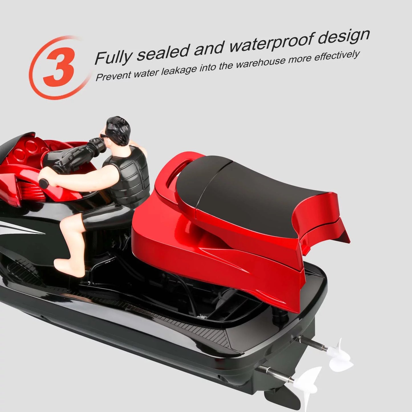 OWSOO 809 RC Vessel RC Watercraft High Speed Remote Control Vessel Pools Lakes 2.4Ghz Waterproof Boys and Girls