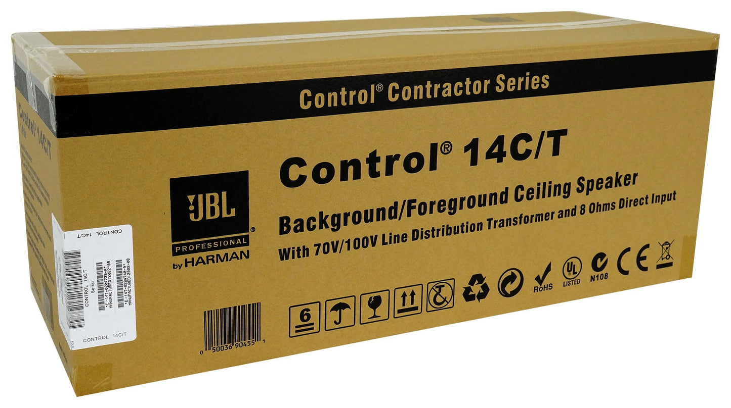 6) JBL CONTROL 14C/T 4" In-Ceiling Speakers+Receiver Amp For Restaurant/Bar/Cafe