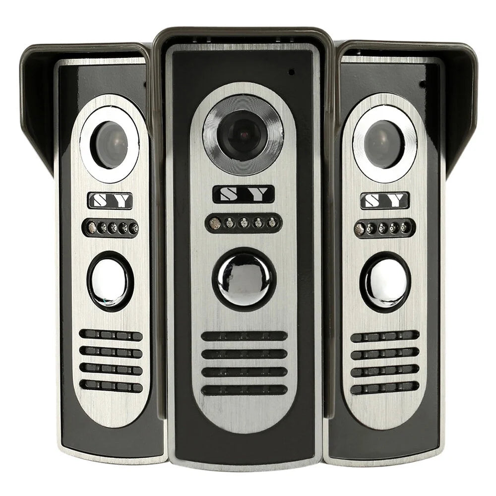7” Wired Video Door Phone System Visual Doorbell with Indoor Monitor and Outdoor Camera support Unlock Infrared Night View Rainproof Home