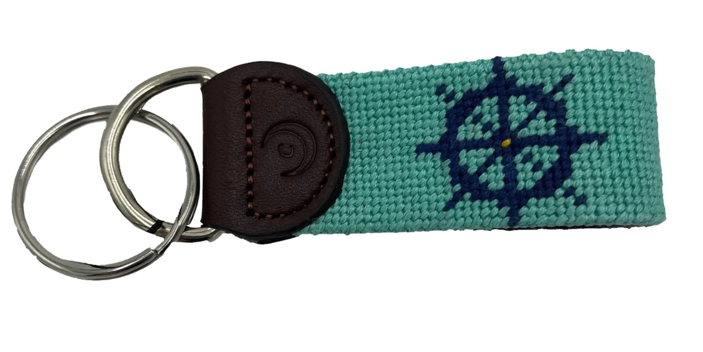 Key Fob - Nautical Wheel and Anchor