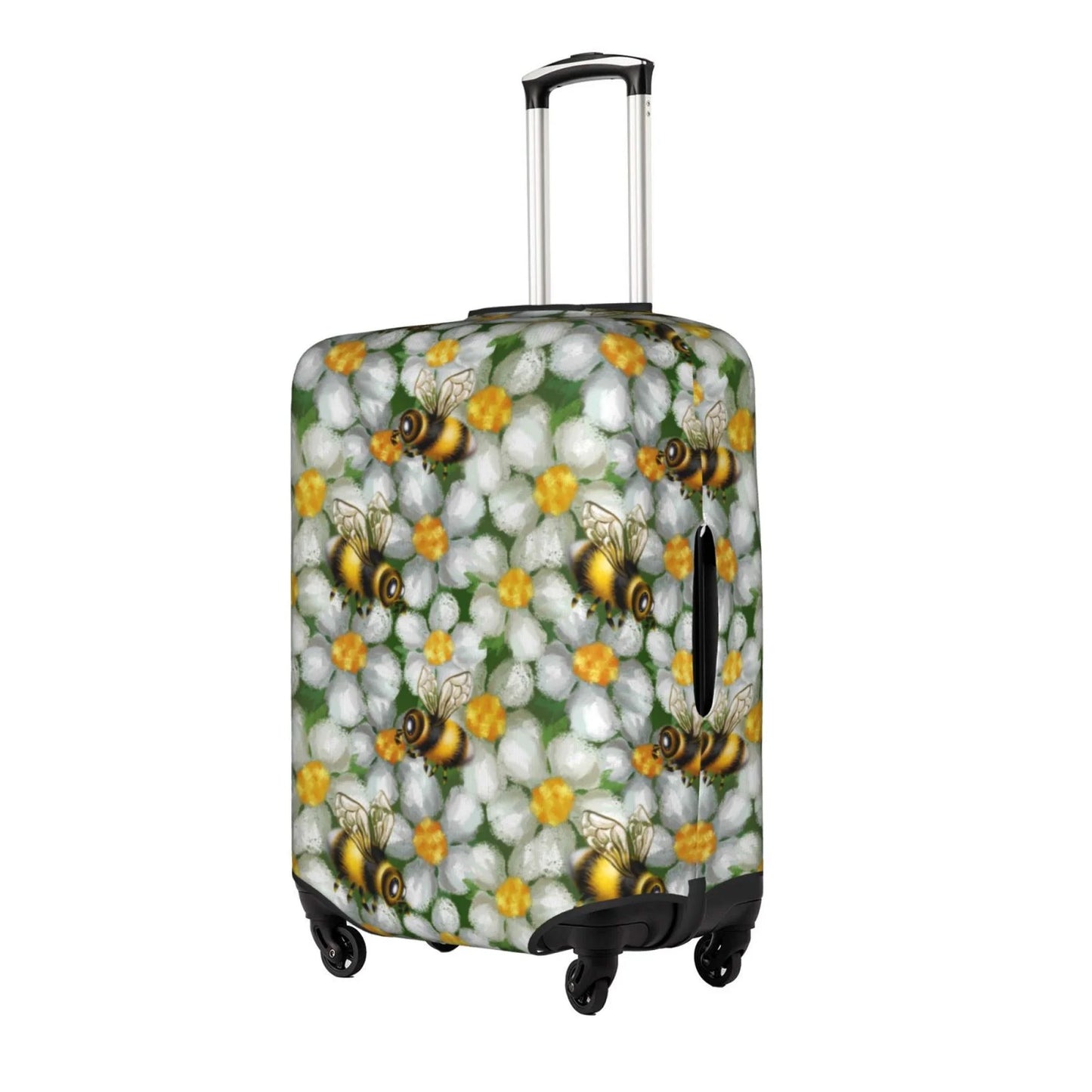 Kll Bees And Flower Luggage Coating Suitcase Wrap Suitcase Protector-