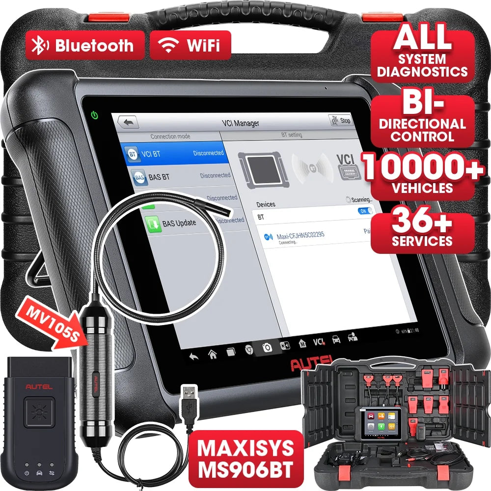 Autel MaxiSys MS906BT Car Diagnostic Scan Tool Bi-Directional Control, 36+ Services Same as MS906 Pro/ MK906 Pro/ MK908