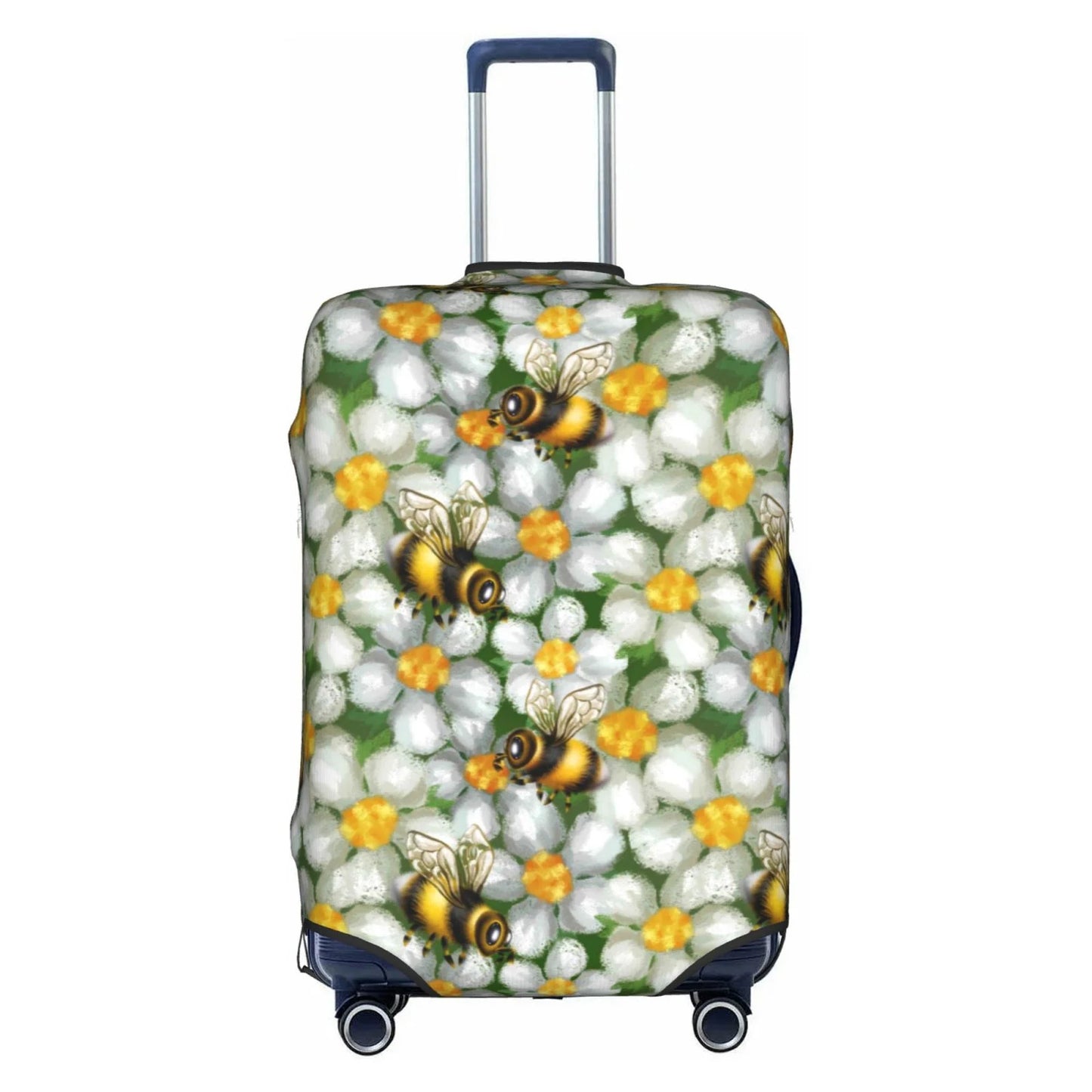 Kll Bees And Flower Luggage Coating Suitcase Wrap Suitcase Protector-