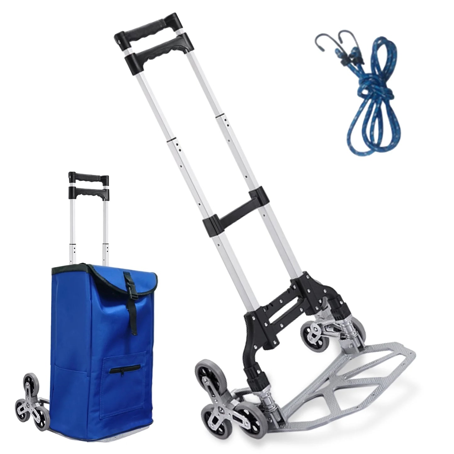 WZTO Moving Dolly For Stairs | Heavy Duty Collapsible Trolley With Wheels | Portable Folding Truck For Luggage, Moving, Travel, Shopping, Workplace, Warehouse Distribution