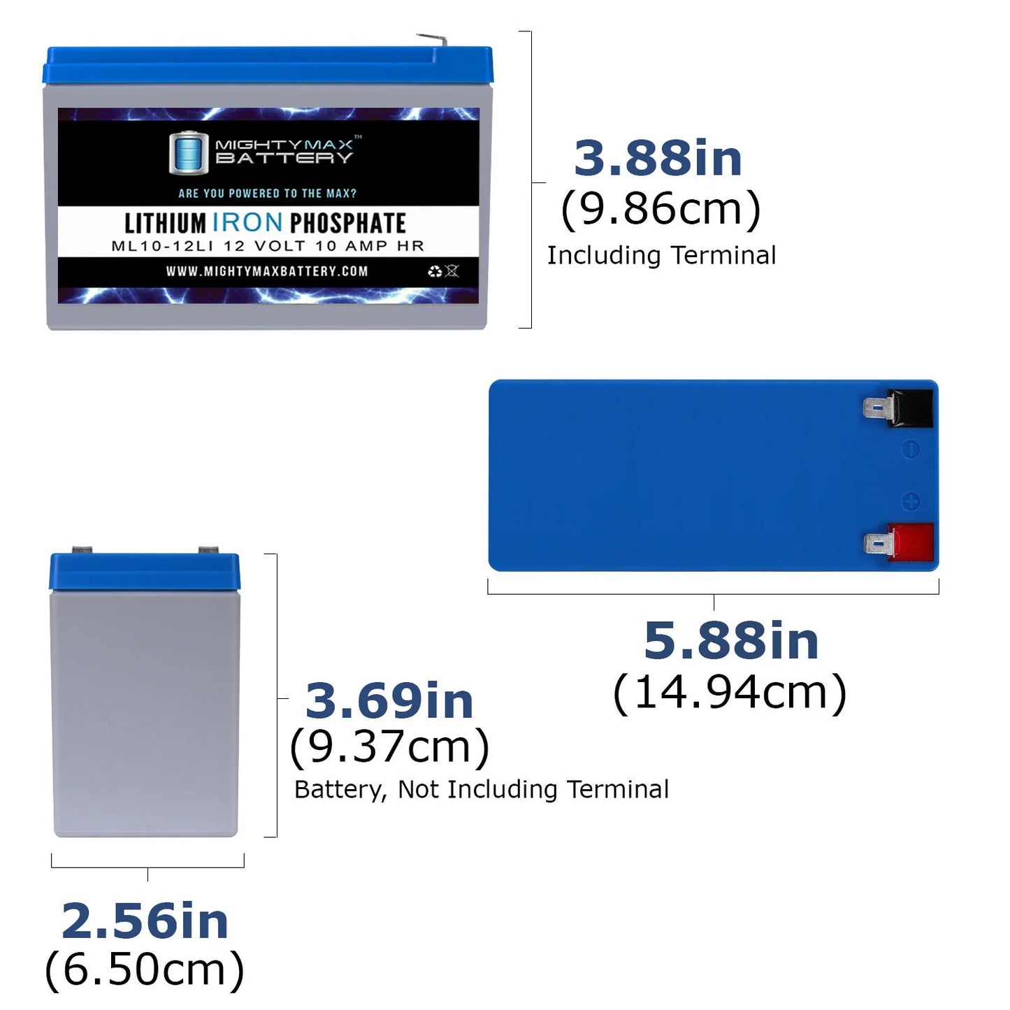 12V 10AH Lithium Replacement Battery with Streamlight E-Flood Box HL - 2 Pack