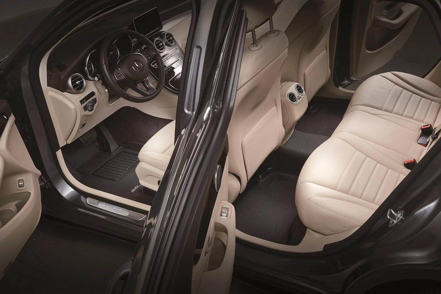 3D MAXpider KAGU Floor Mat (BLACK) Fitting with DODGE GRAND CARAVAN 2008-2020 - Full Set