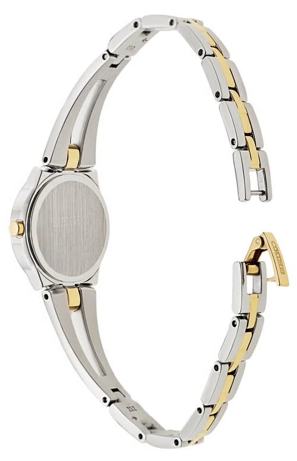Seiko Women's SUP052 Two Tone Stainless Steel Analog with White Dial Watch