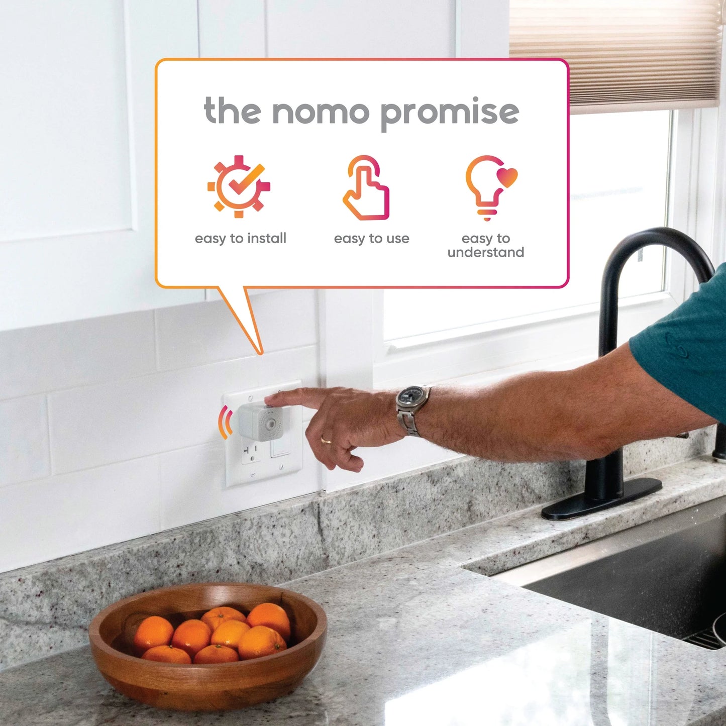 Nomo Smart Care™ Essential Care Kit – 24/7 911 Dispatch Support, Automatic Alerts, Secure Monitoring, Connected Caregiving