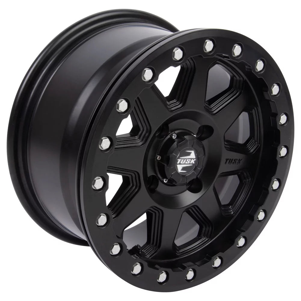4/156 Tusk Uinta Beadlock Wheel 14x7 4.0 + 3.0 Matte Black For YAMAHA Wolverine RMAX 2 1000 Sport 2022