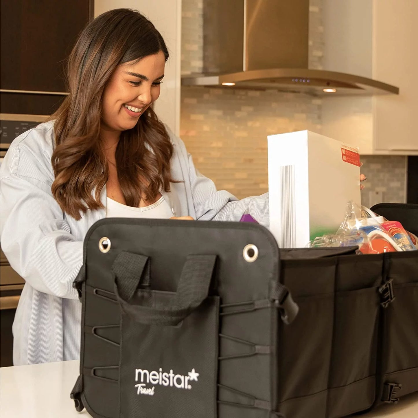 meistar Multi Compartments Collapsible Portable Car Trunk Organizer and Storage Auto