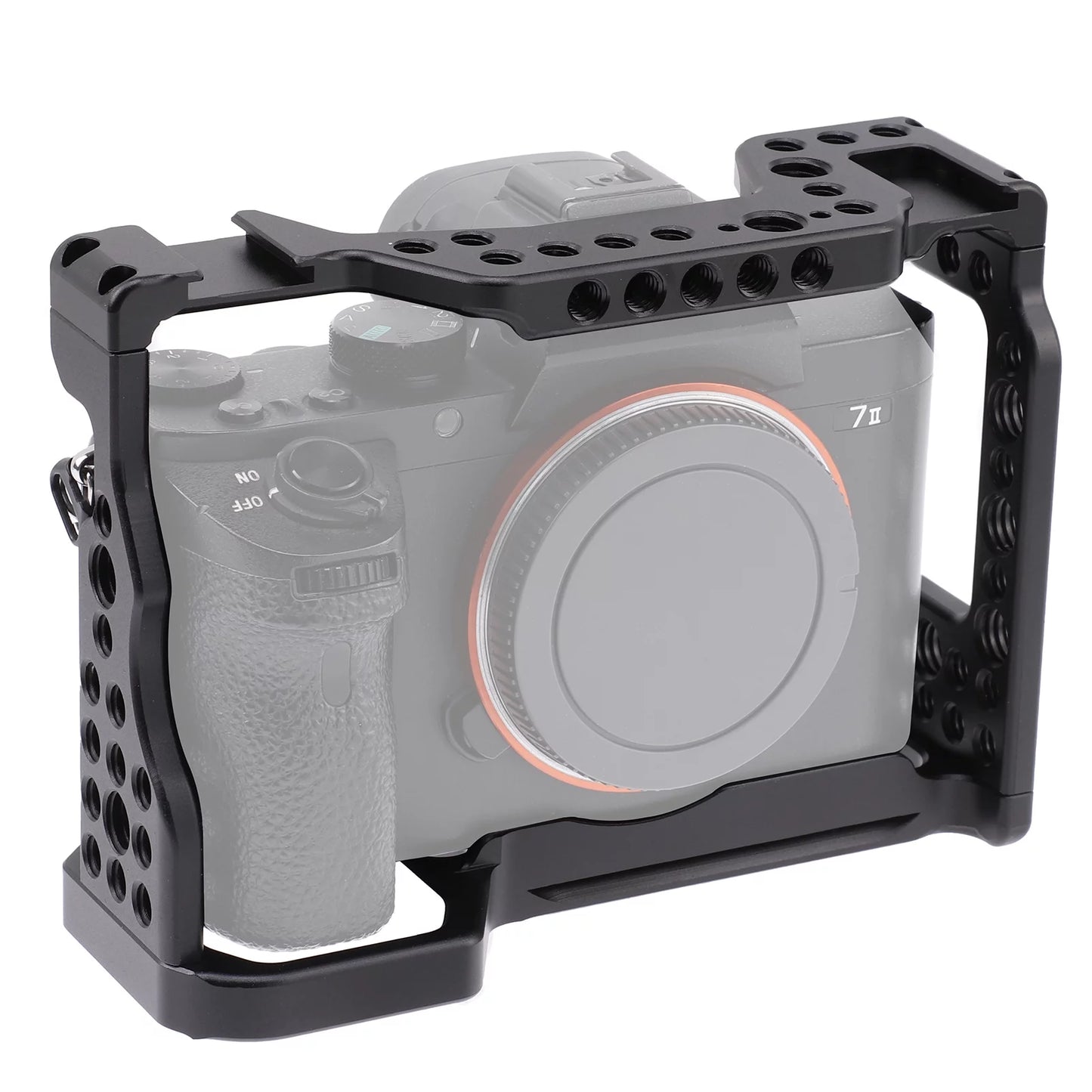 Cage Aluminum Alloy Video Cage Replacement Sony A7M3 A7R3 A9 Mirrorless with Cold Shoe Mount 14 Inch & 38 Inch Screw Holes