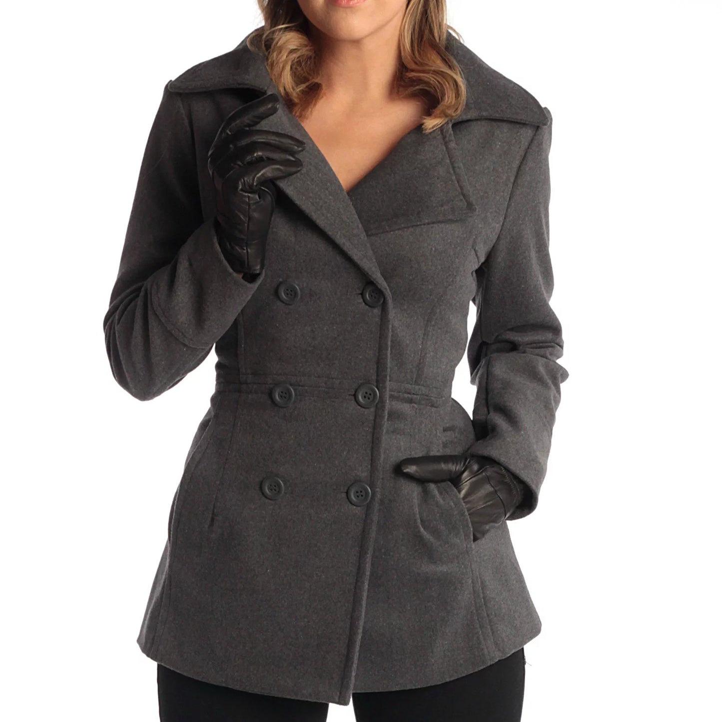 Alpine Swiss Emma Womens Peacoat Jacket Wool Blazer Double Breasted Overcoat New