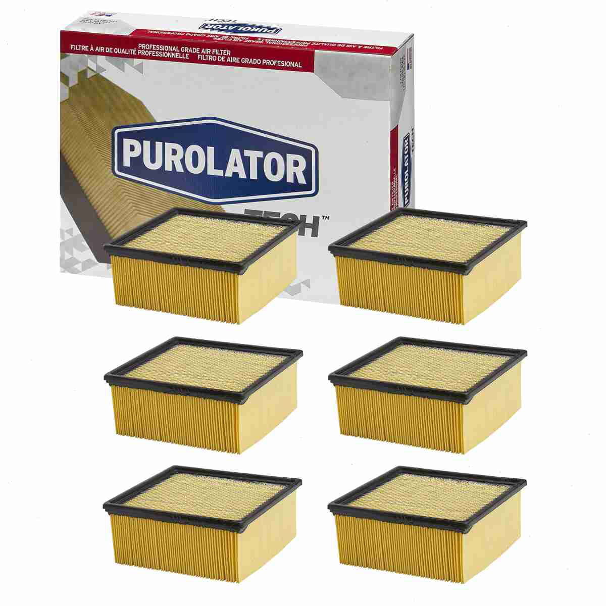 6 pc Purolator TECH TA56314 Air Filters 33-5005 46930 46930FR 53034051AA 53034051AB 6930 6930FR A6314 A8837 AF1326 AF6314 CA10261 CAP10261 CFA1326 LAF8837 LX 3069 MA6314 P6930 PA4318 PA6314