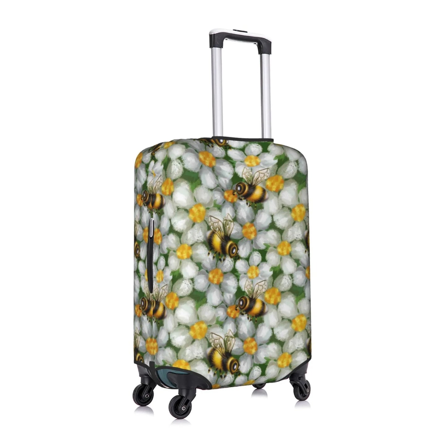 Kll Bees And Flower Luggage Coating Suitcase Wrap Suitcase Protector-