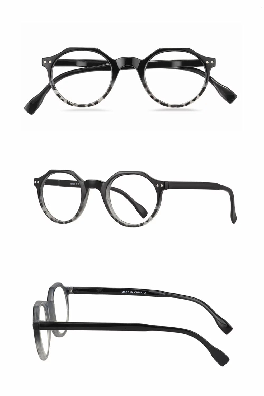 3 Pairs Round Reading Glasses Vintage Blue Light Blocking Mens Womens Readers