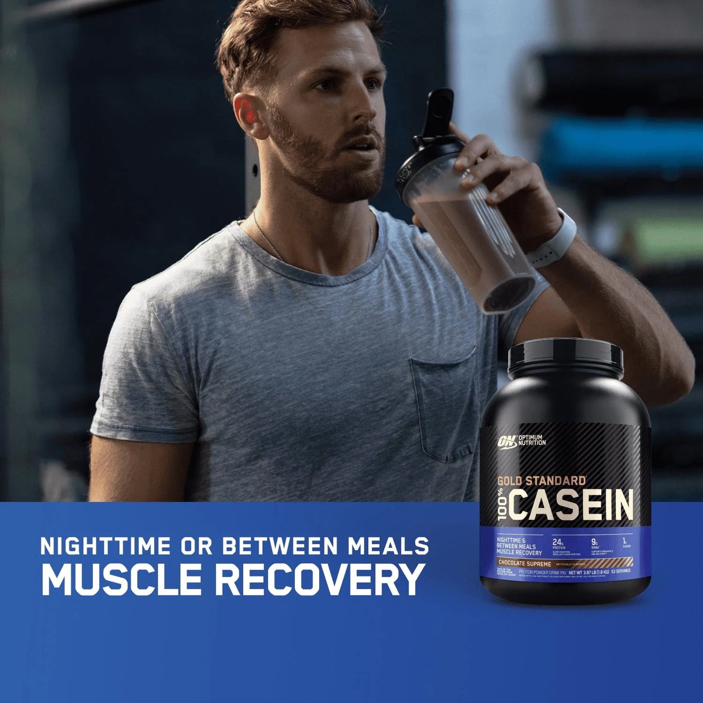 Optimum Nutrition, Gold Standard 100% Casein, 24 g Protein Powder, Chocolate Supreme, 1.87 lb, 25 Servings