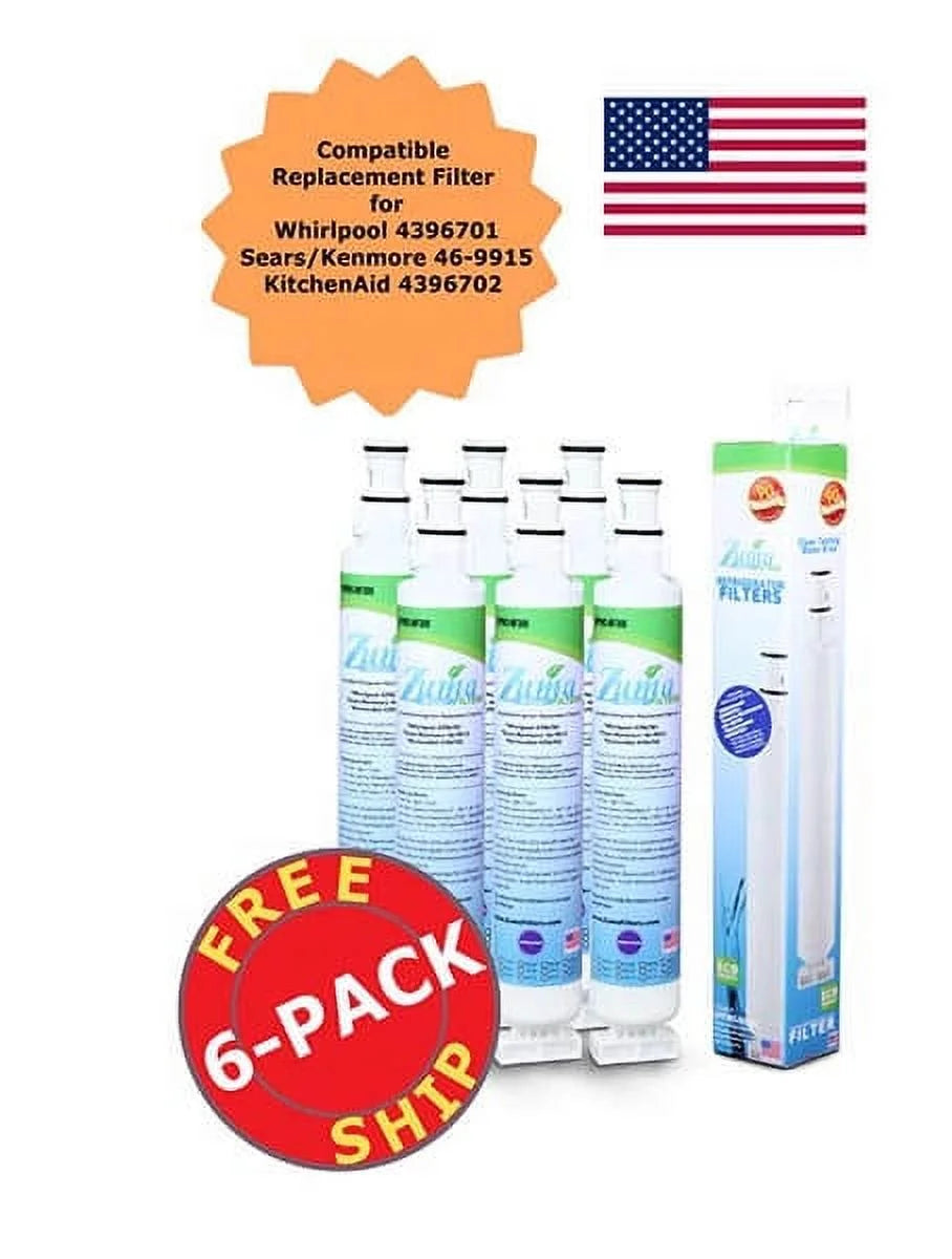 ZUMA Brand , Water and Ice Filter , Model # OPFW3-RF300 , with Whirlpool® EFF-6001A - 6 Pack - Made in U.S.A.