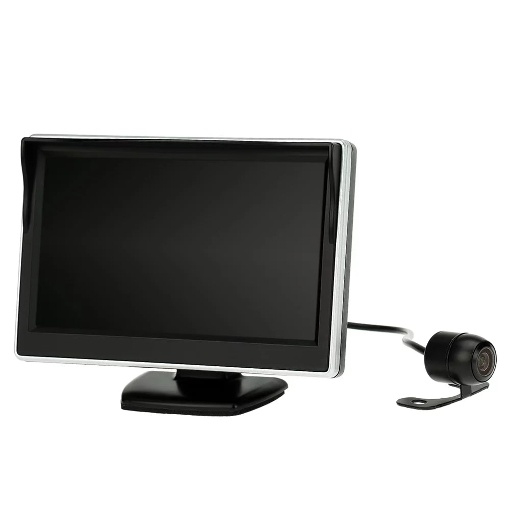 Tomshoo 5 Inch TFT LCD Display Monitor Car Rear View Backup Reverse System + Parking Camera, Clear Image, Easy Installation, Ideal Cars and Trucks