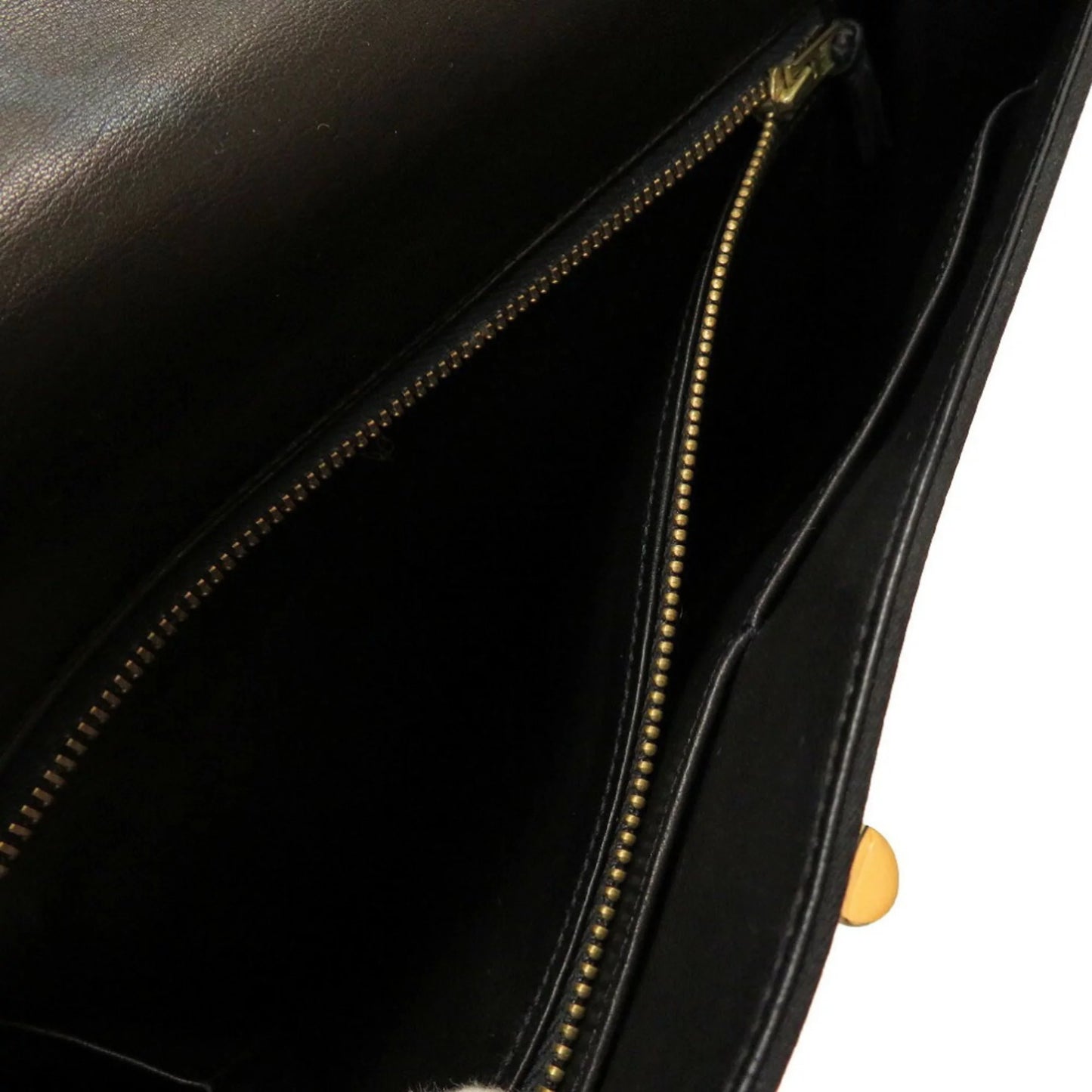 Pre-Owned Hermes Cooktail Satin Black Gold hardware Shoulder Bag 0034 HERMES (Good)
