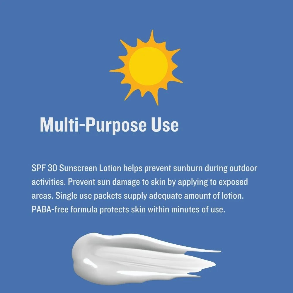 100 Packets Sunscreen Lotion SPF 30 - PABA-free mula 3.5 mg - Safetec (MS-84250)