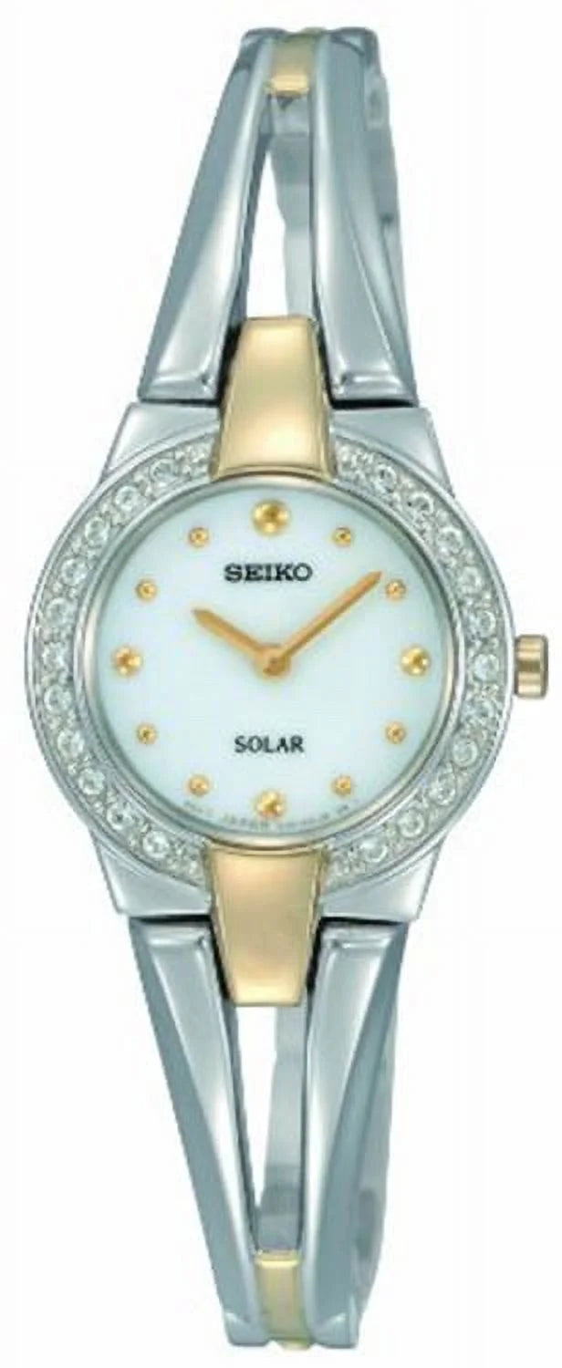 Seiko Women's SUP052 Two Tone Stainless Steel Analog with White Dial Watch