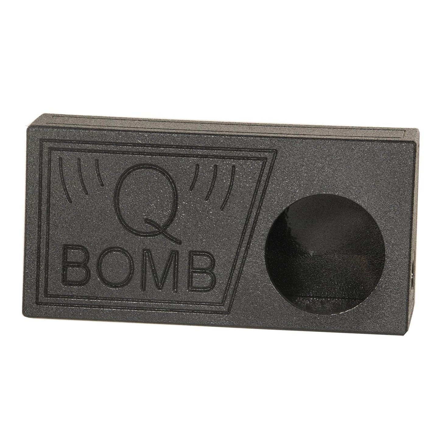 QPower QBomb Single 10" Vented Subwoofer Box with Black Bedliner Spray (2 Pack)