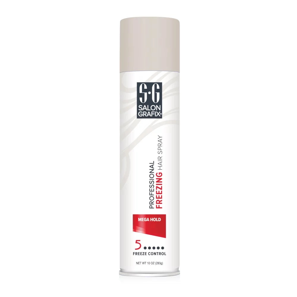 6 Pack Salon Grafix Mega Hold Professional Freezing Hair Spray, 10 Ounces Each