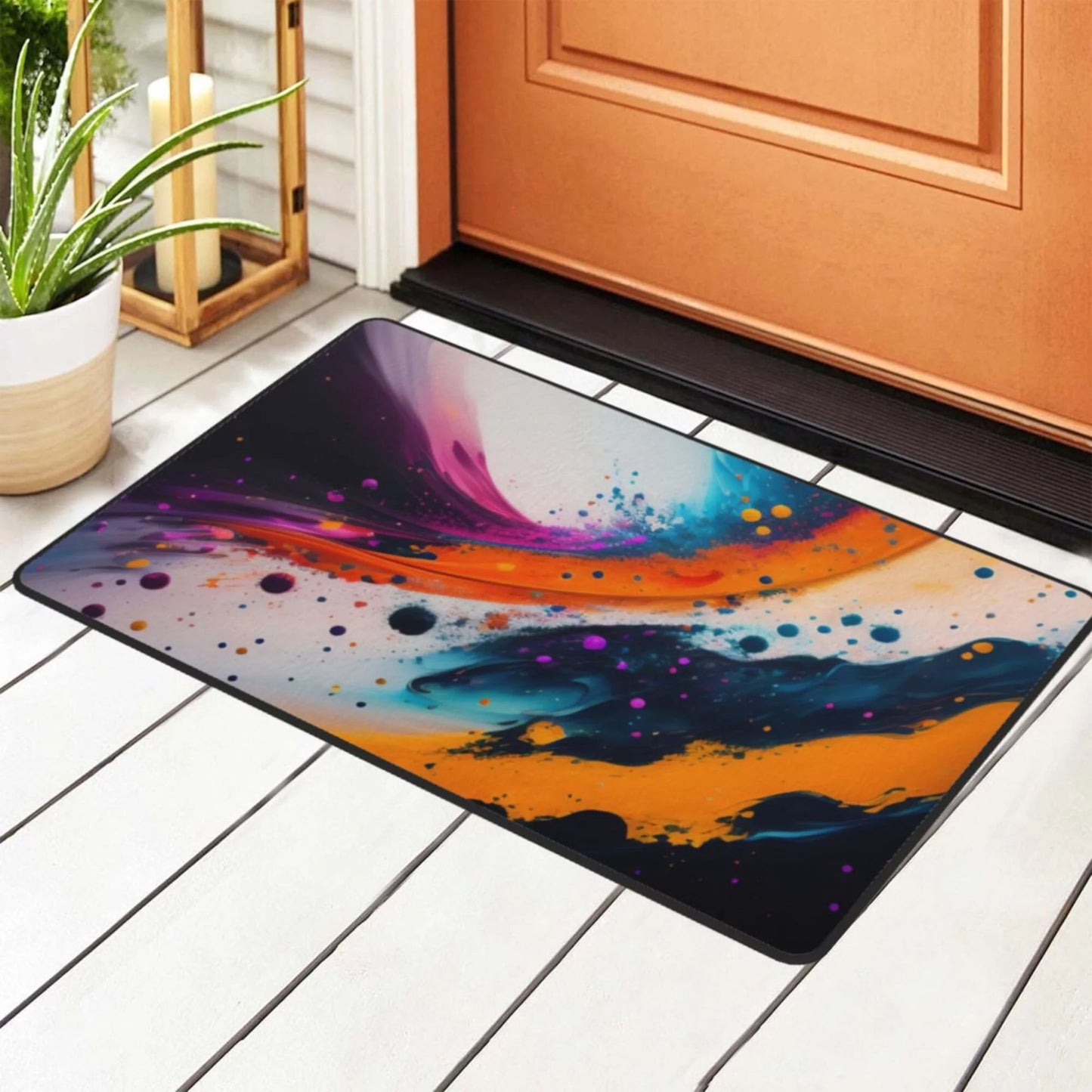 XMXY Fractal Blaze Texture Area Rugs Doormat Outdoor Entrance , Facecloth Non-slip Floor Mat Rug Living Room Kitchen Sink Area Indoor 36"x24"