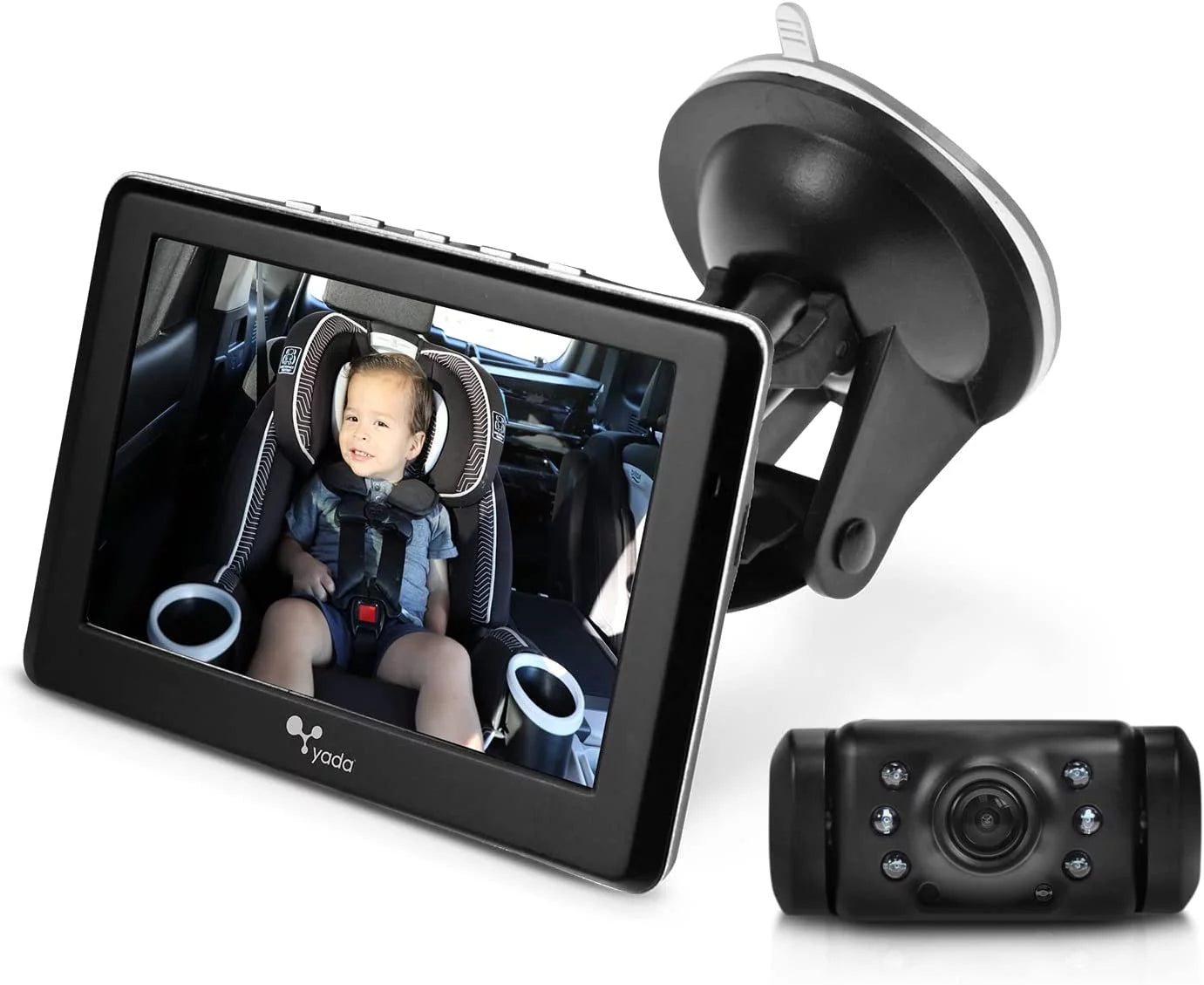 Yada , Car Portable Baby Monitor with Night Vision Cam, Wireless Transmission, Universally , 4.3 Digital Display, Mounts onto Headrest and/or Windshield