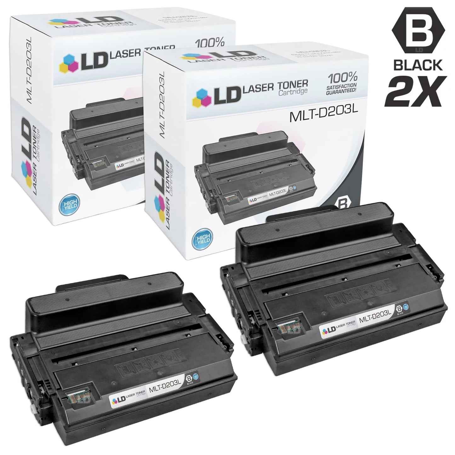 LD Products Toner Cartridge Replacement Samsung MLT-D203L High Yie (Black, 2-Pack)