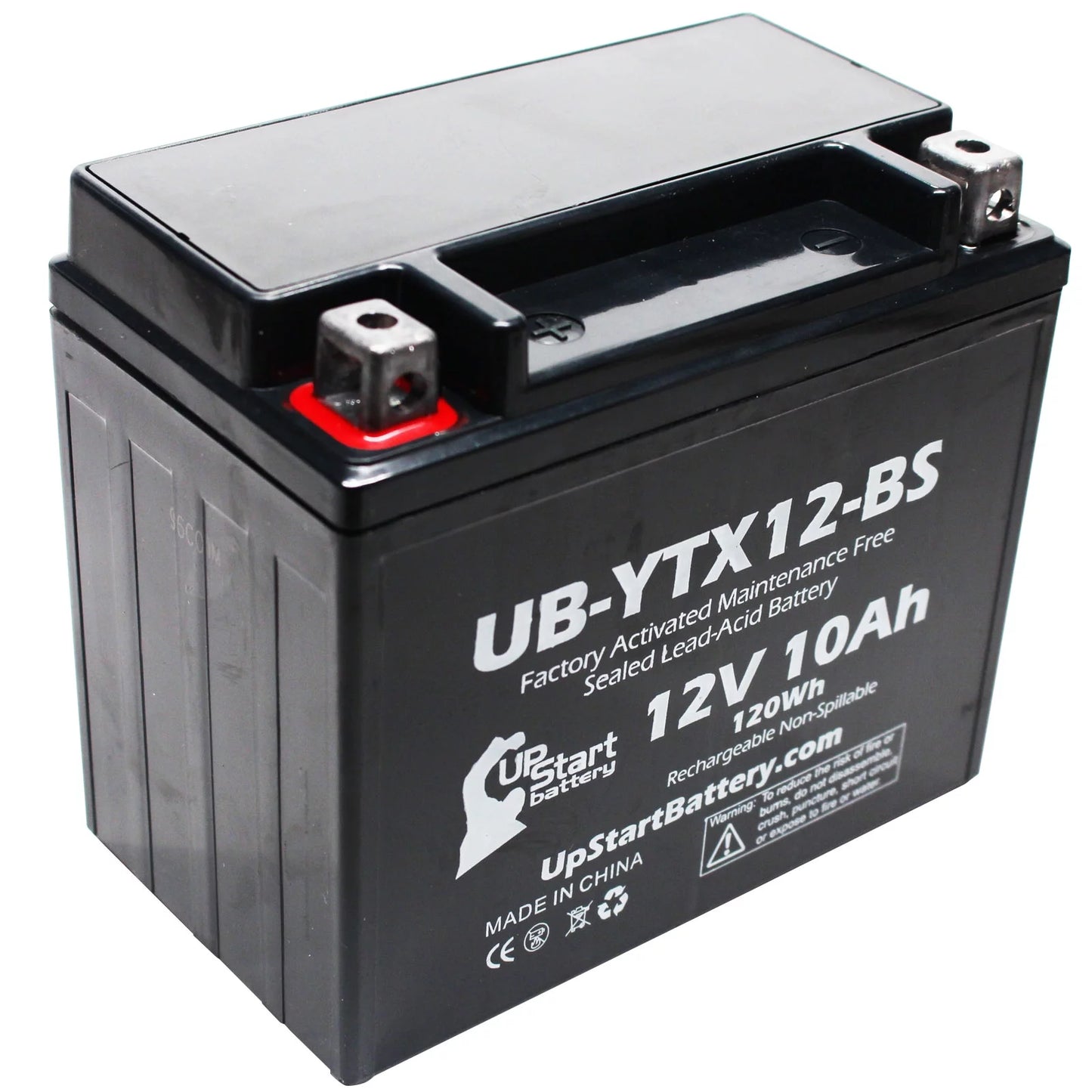 4-Pack UpStart Battery Replacement 2004 Suzuki GSX-R1000 1000 CC Factory Activated, Maintenance Free, Motorcycle Battery - 12V, 10Ah, UB-YTX12-BS