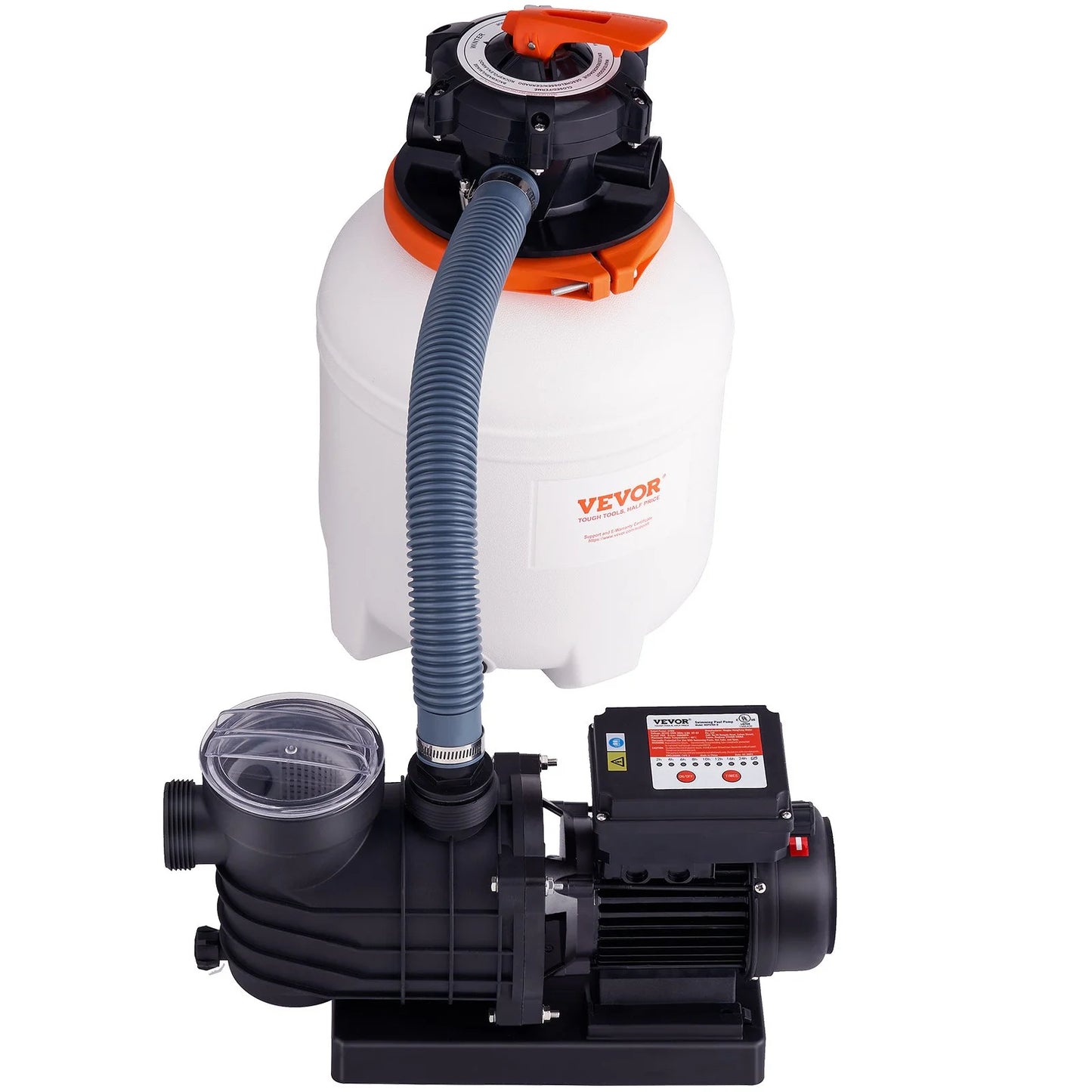 12-Inch 3000 GPH Sand Filter Pump, 1/2 HP, Swimming Pool Pumps System & Filters Combo