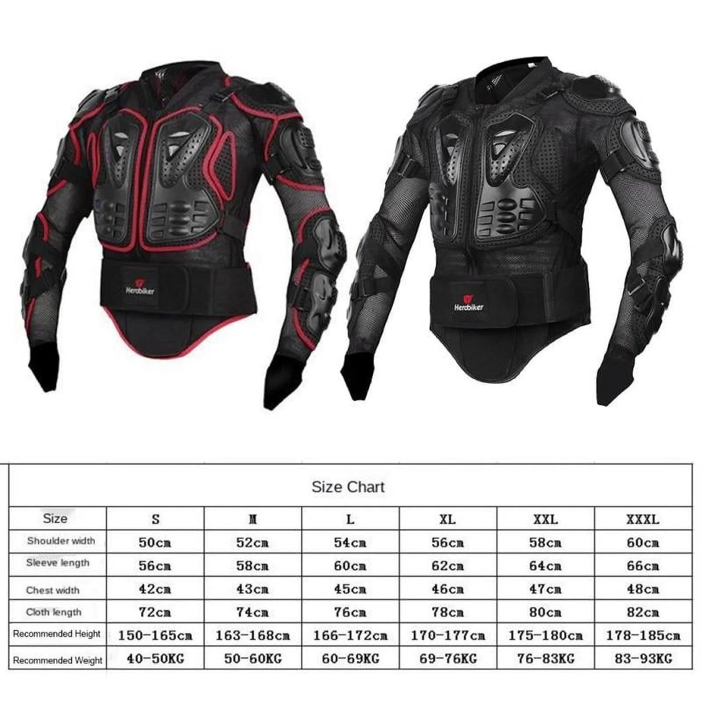 Motorcycle Protective Jacket Black XXXXXL