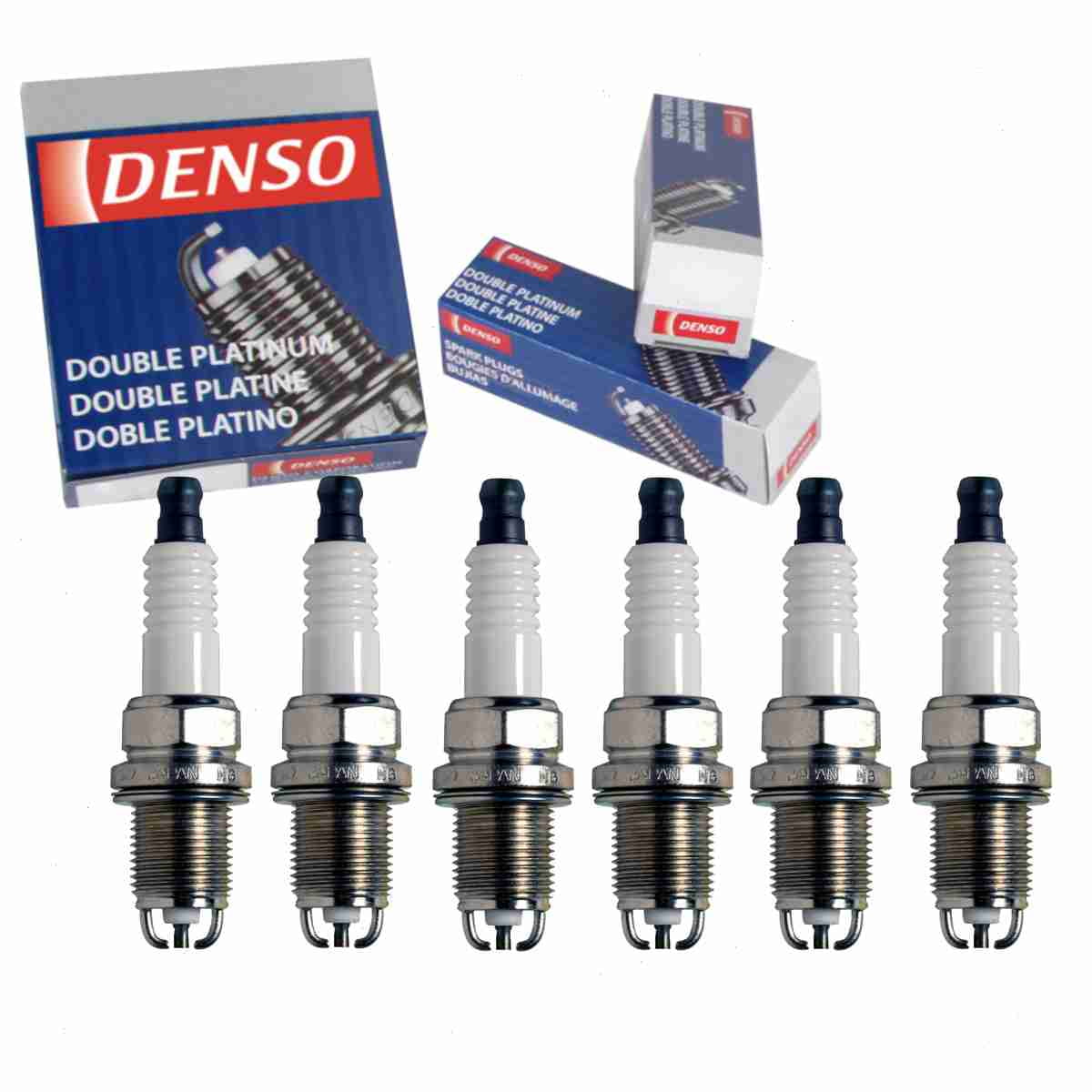 6 pc DENSO 3253 Spark Plugs 101 905 621 A 101 905 621 B 101 905 640 101 905 640 A 101 905 640 D 90080-91116 90919-01194 90919-01195 PK20TR11 Ignition Wire Secondary