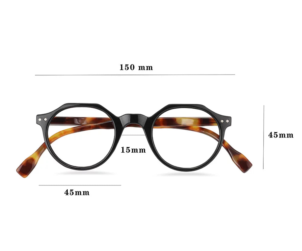 3 Pairs Round Reading Glasses Vintage Blue Light Blocking Mens Womens Readers