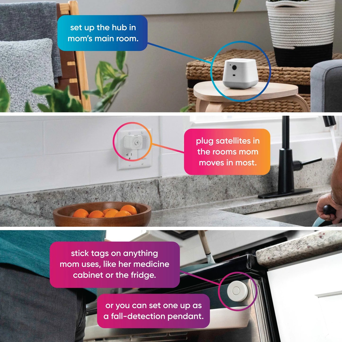 Nomo Smart Care™ Essential Care Kit – 24/7 911 Dispatch Support, Automatic Alerts, Secure Monitoring, Connected Caregiving