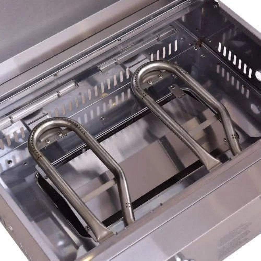 2 Burner Stainless Steel Portable BBQ Table Top Propane Gas Grill Outdoor Camp
