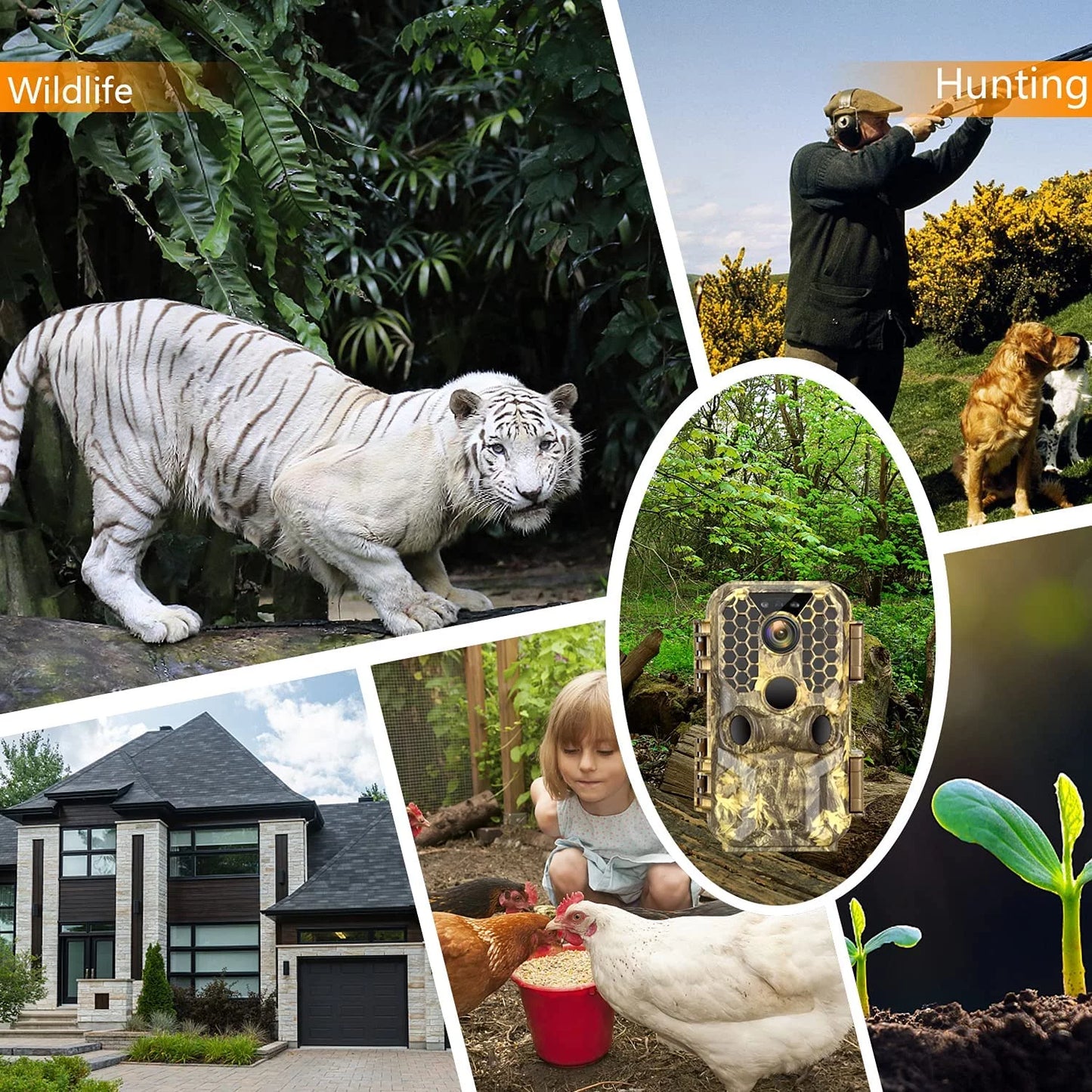 Wireless WiFi Game & Trail Camera 30MP Photo Real 4K Video Night Vision Motion Activated Waterproof Time Lapse Wildlife Hunting & Home Security, View Picture & Video on Cell Phone